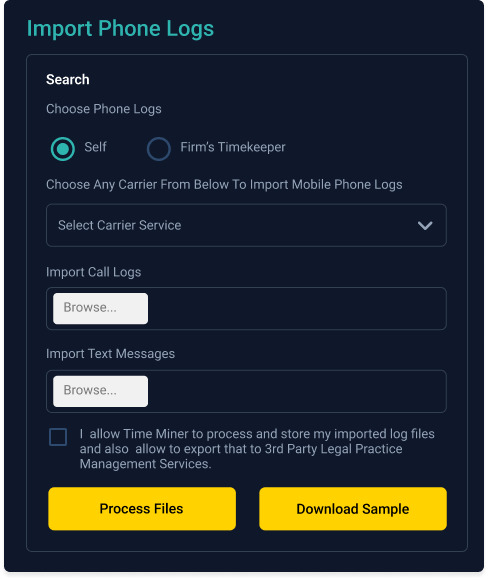 Upload phone logs